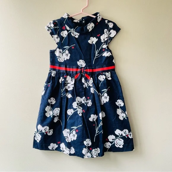 janie and jack blue floral dress Janie & Jack light blue pleated sleeveless dress with pink flowers &  matching bloomers. Size 12-18m main image 0